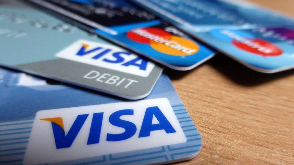 A spread of credit and debit cards